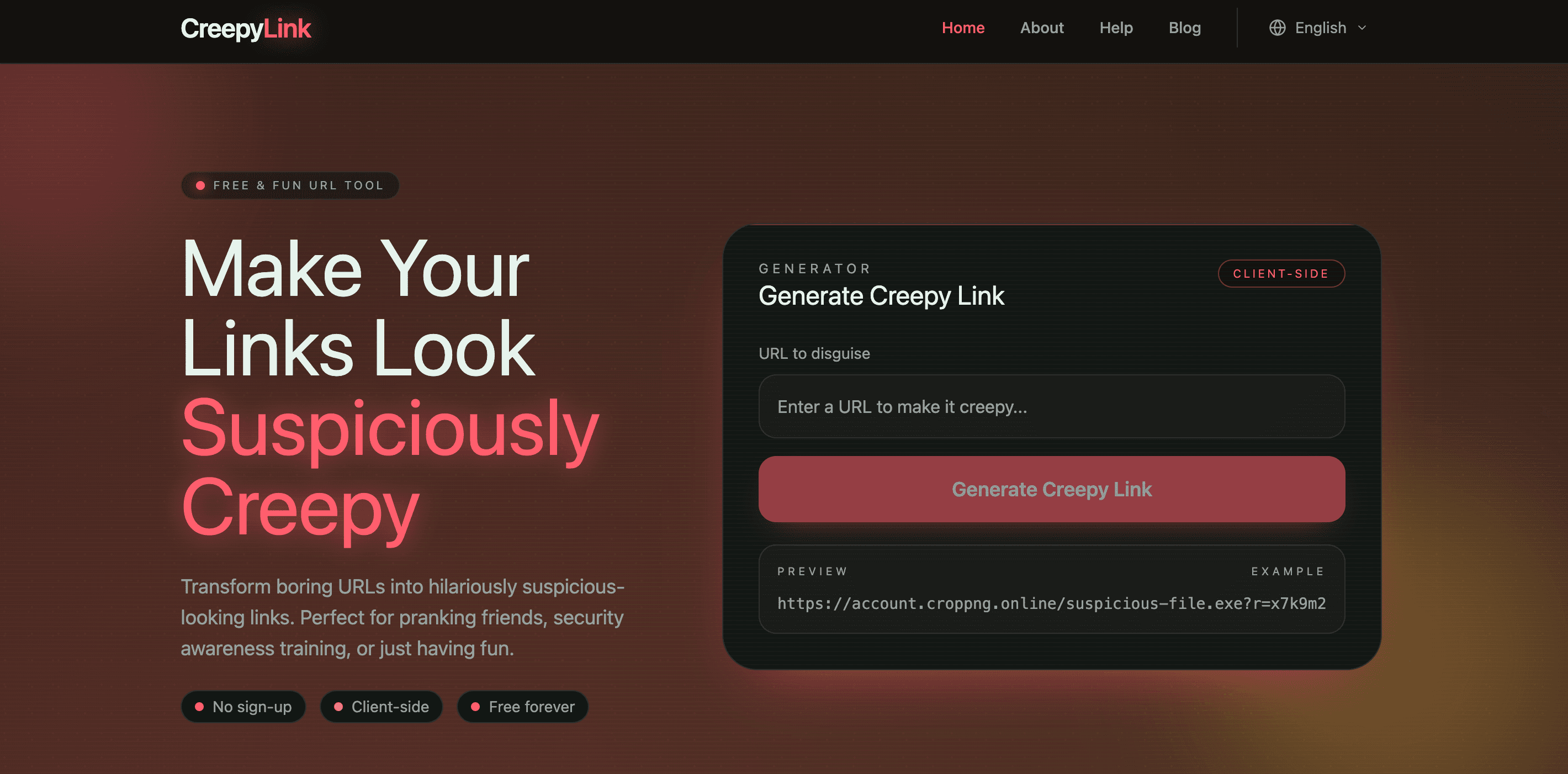 Creepy Link screenshot 1
