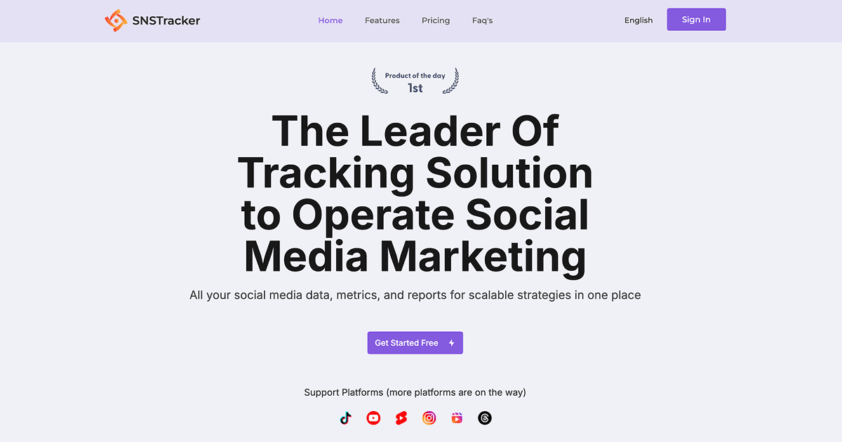 SNSTracker screenshot 1