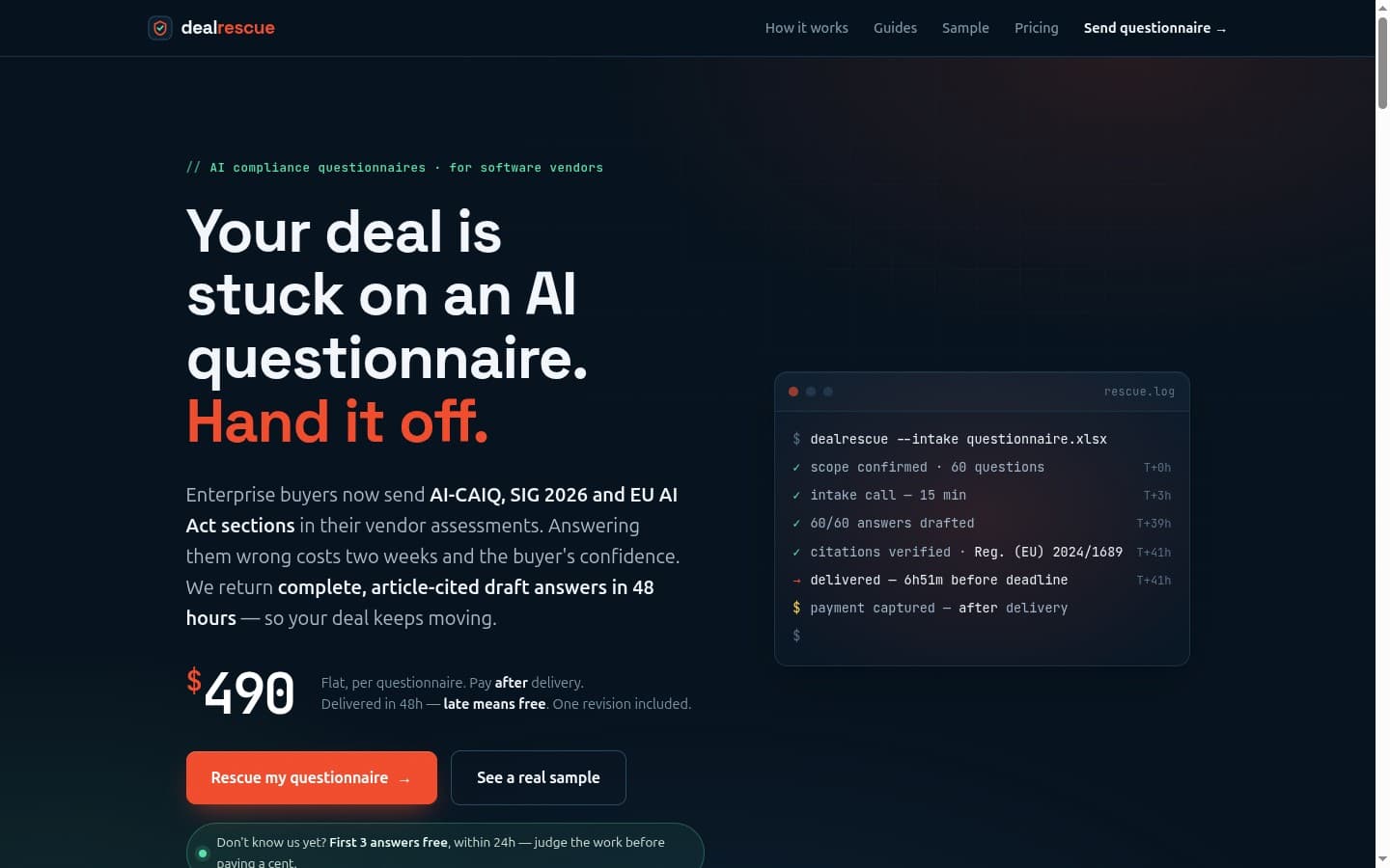 Deal Rescue screenshot 1