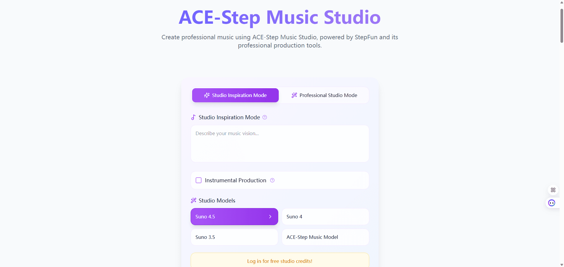 ACE-Step Music Studio screenshot 1