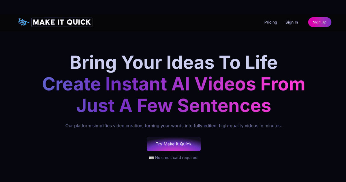 Make It Quick screenshot 1