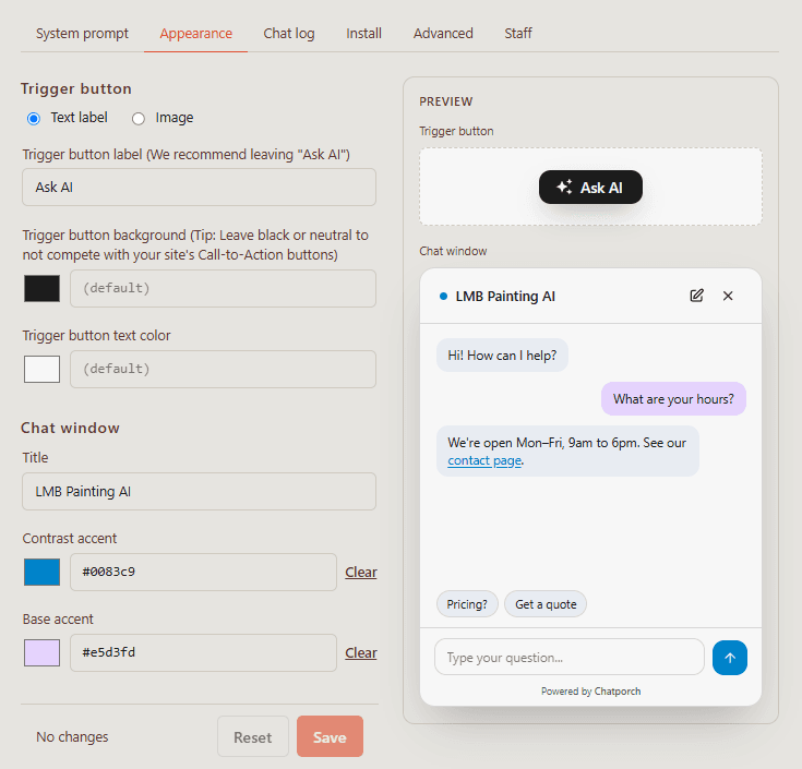 Chatporch screenshot 1