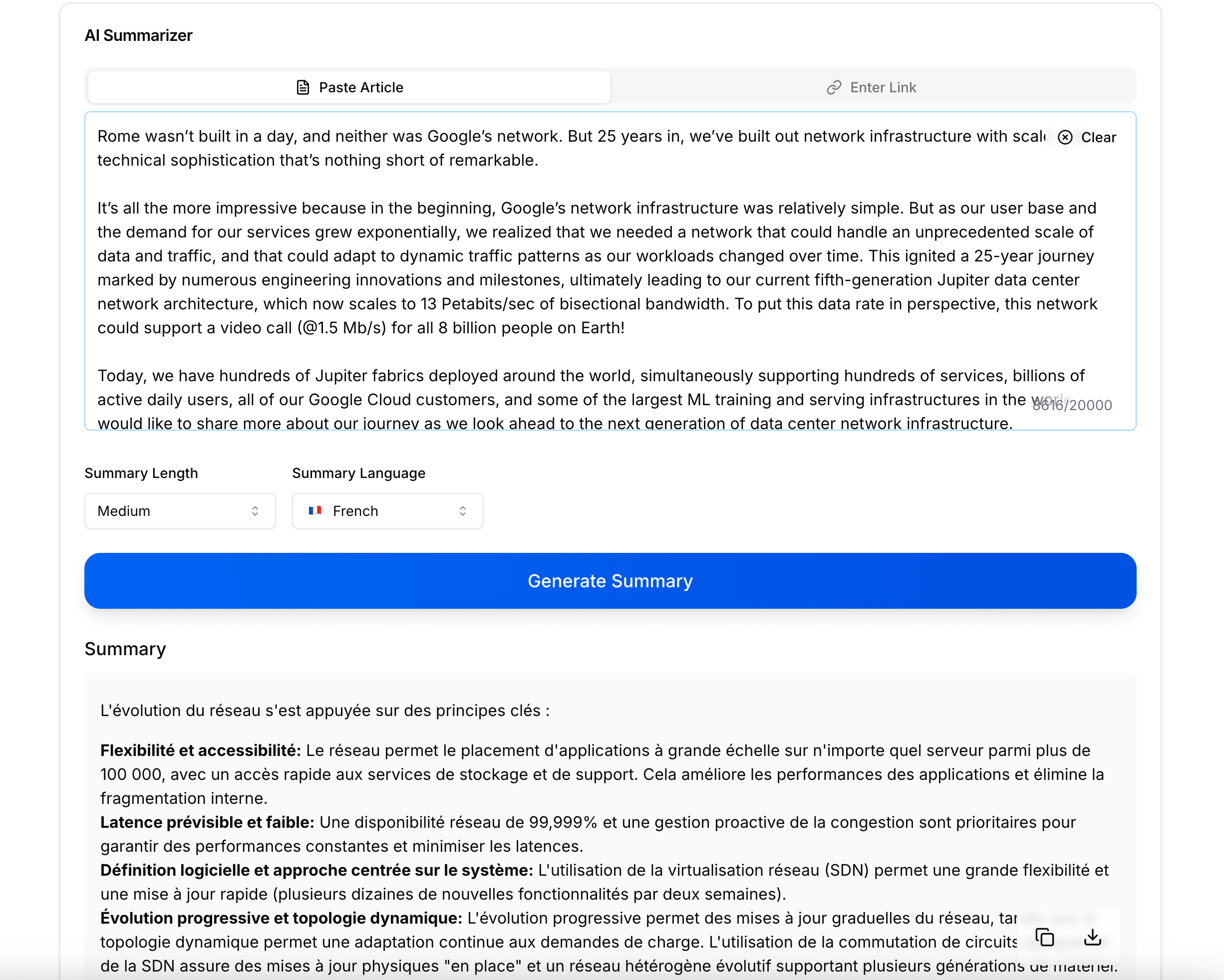 AI Summarizer screenshot 1