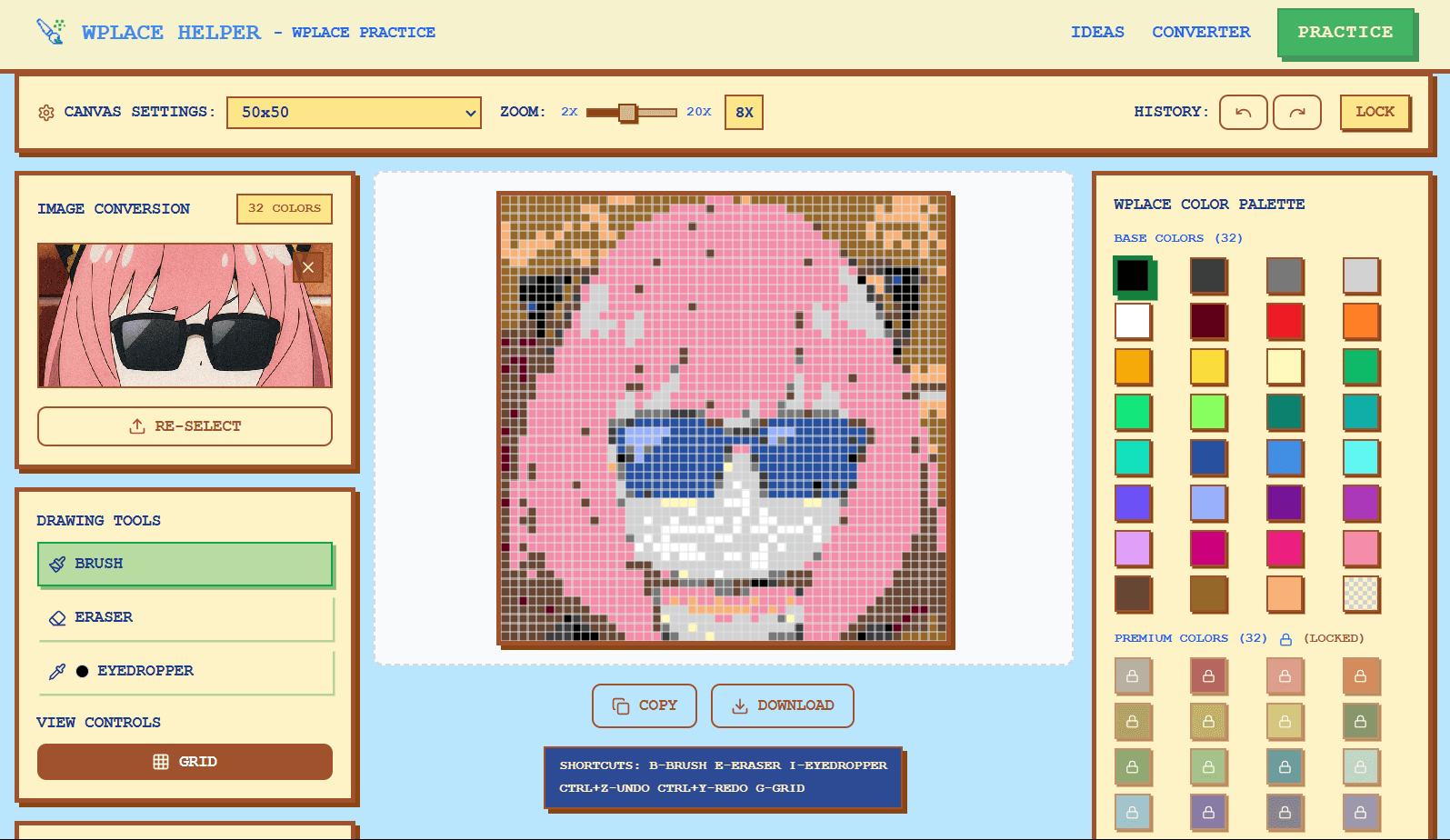 WPLACE HELPER-IMAGE TO PIXEL ART screenshot 1