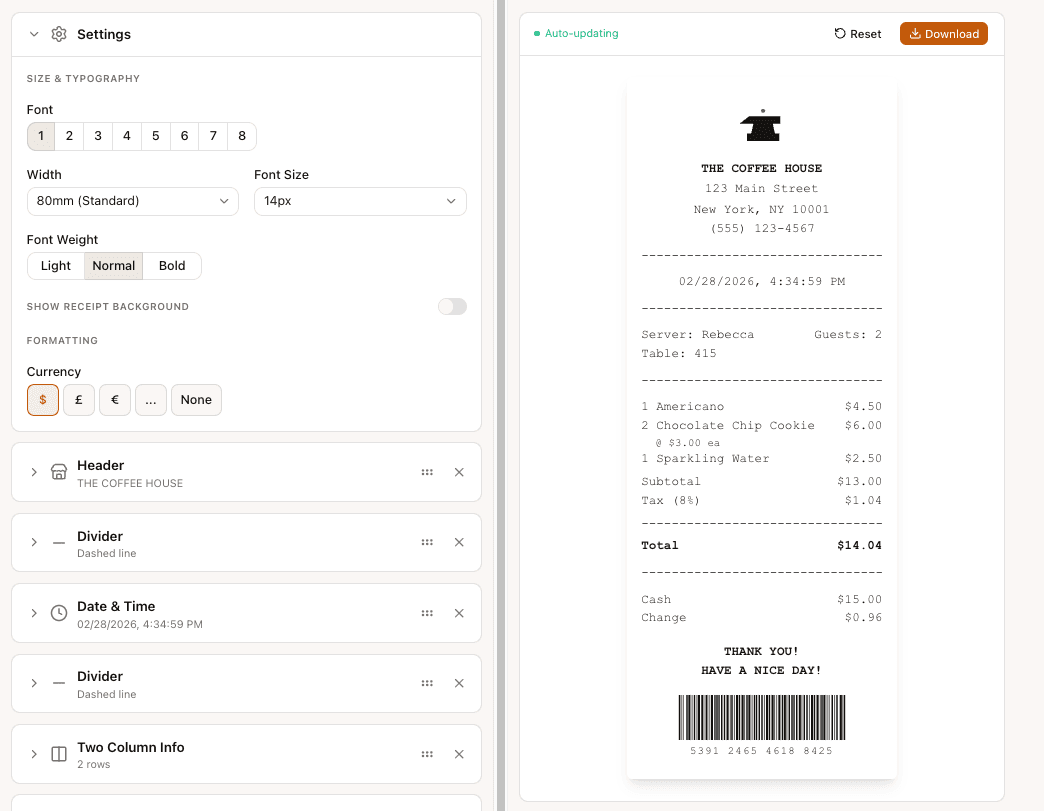 ForgeReceipt screenshot 1