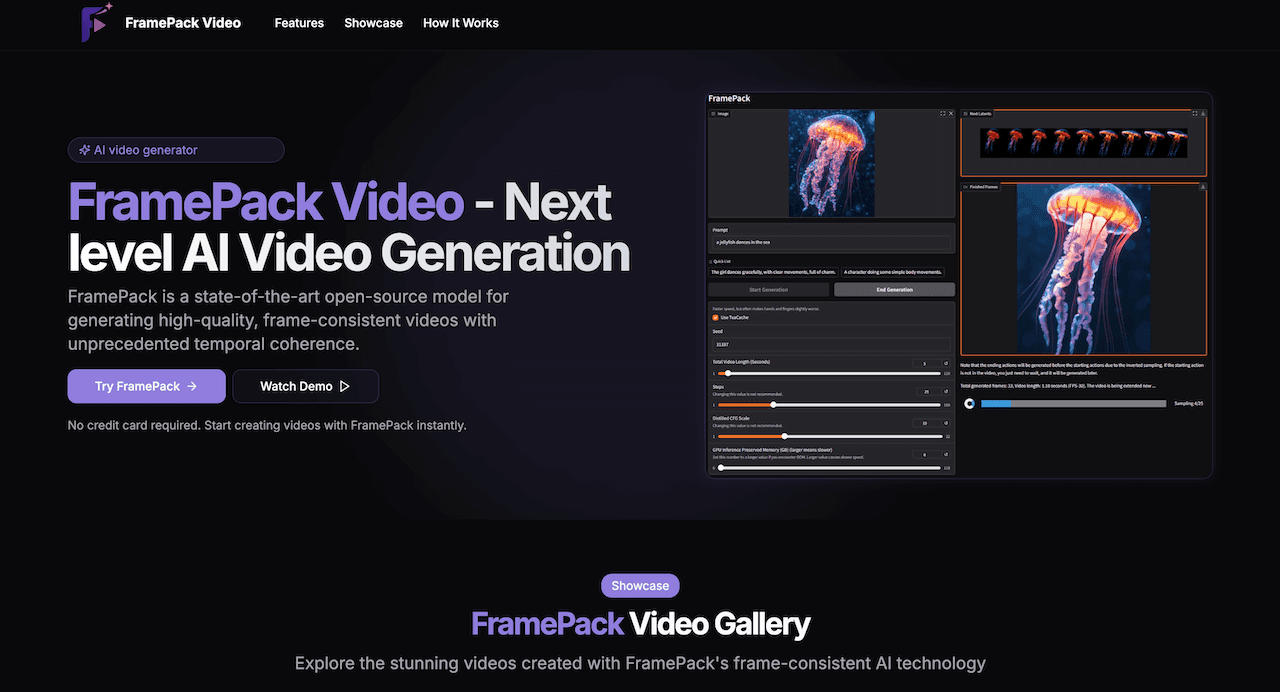 FramePack Video screenshot 1