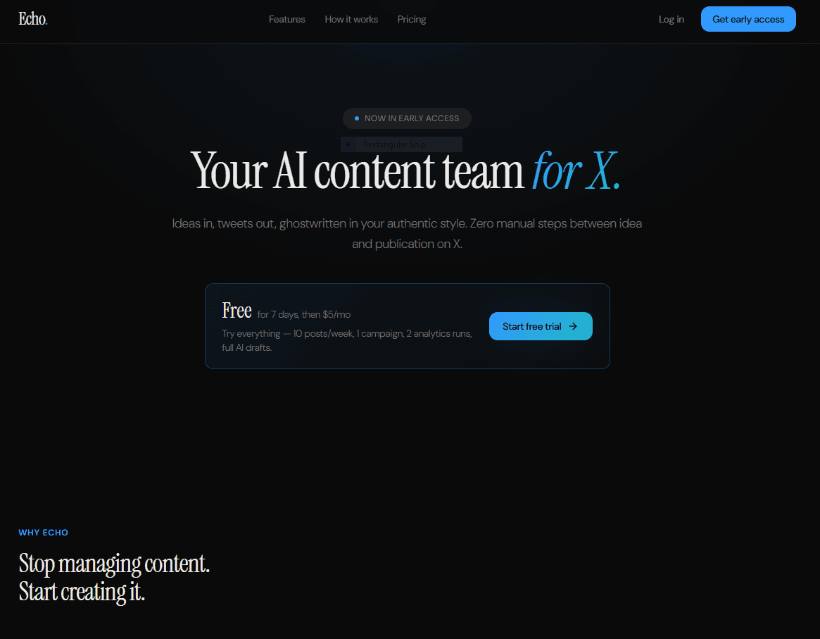 Echo screenshot 1