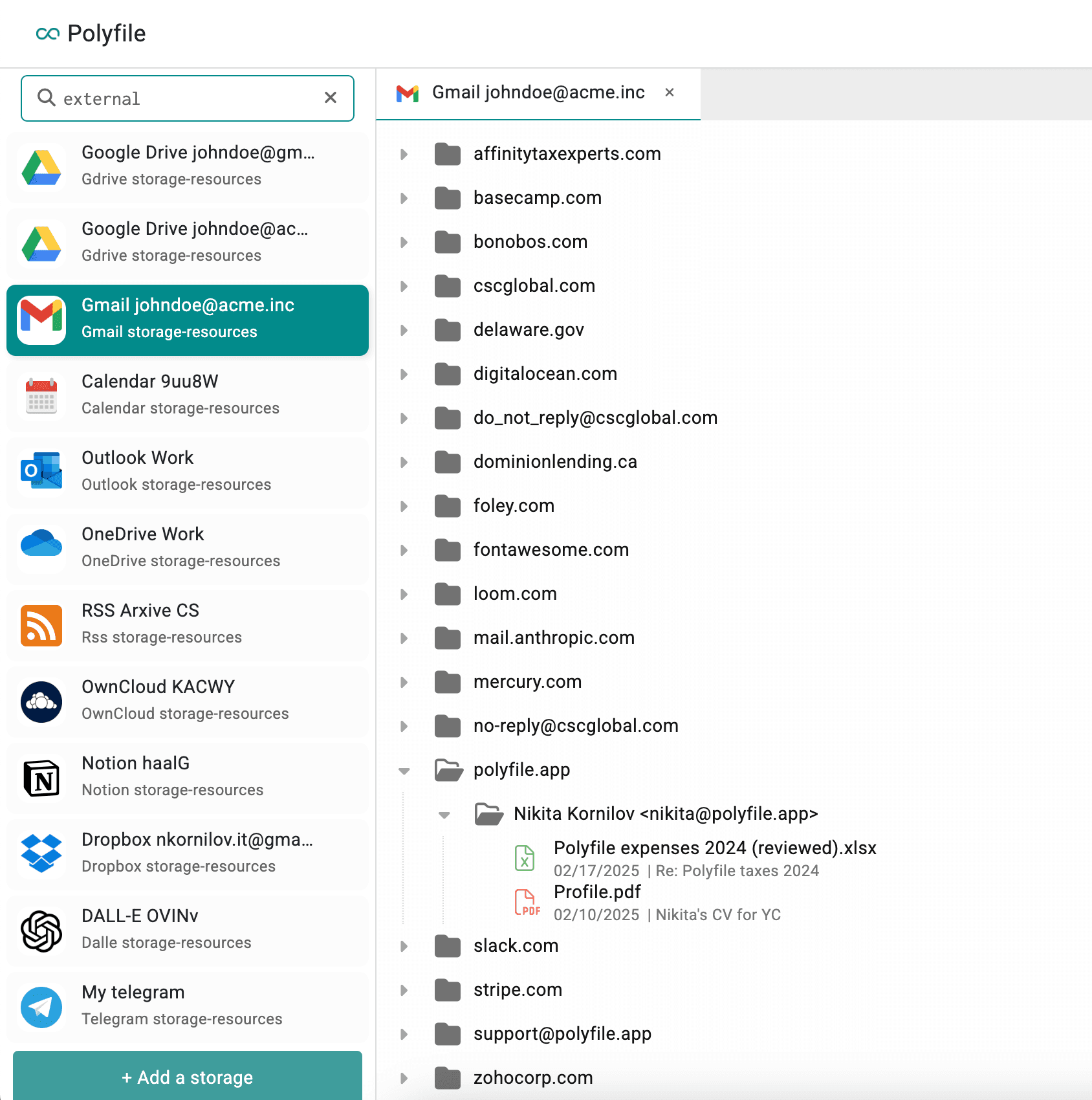 Polyfile.app screenshot 1