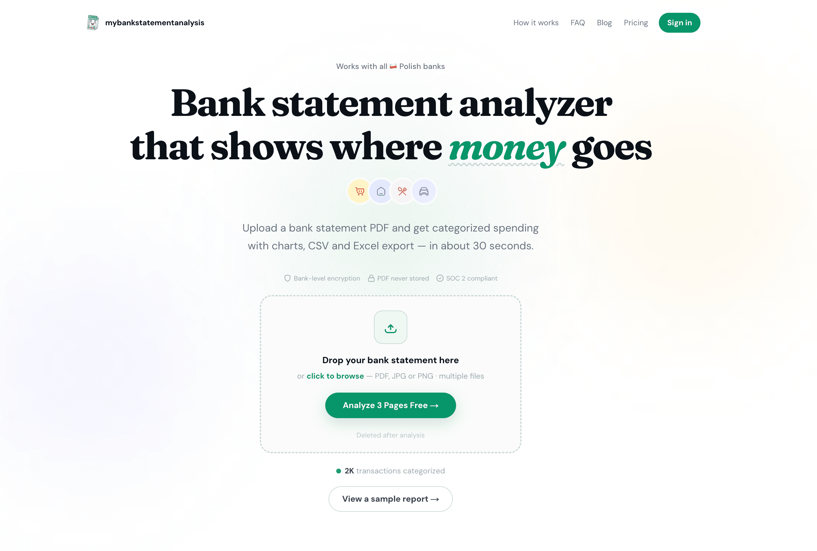 myBankStatementAnalysis screenshot 1