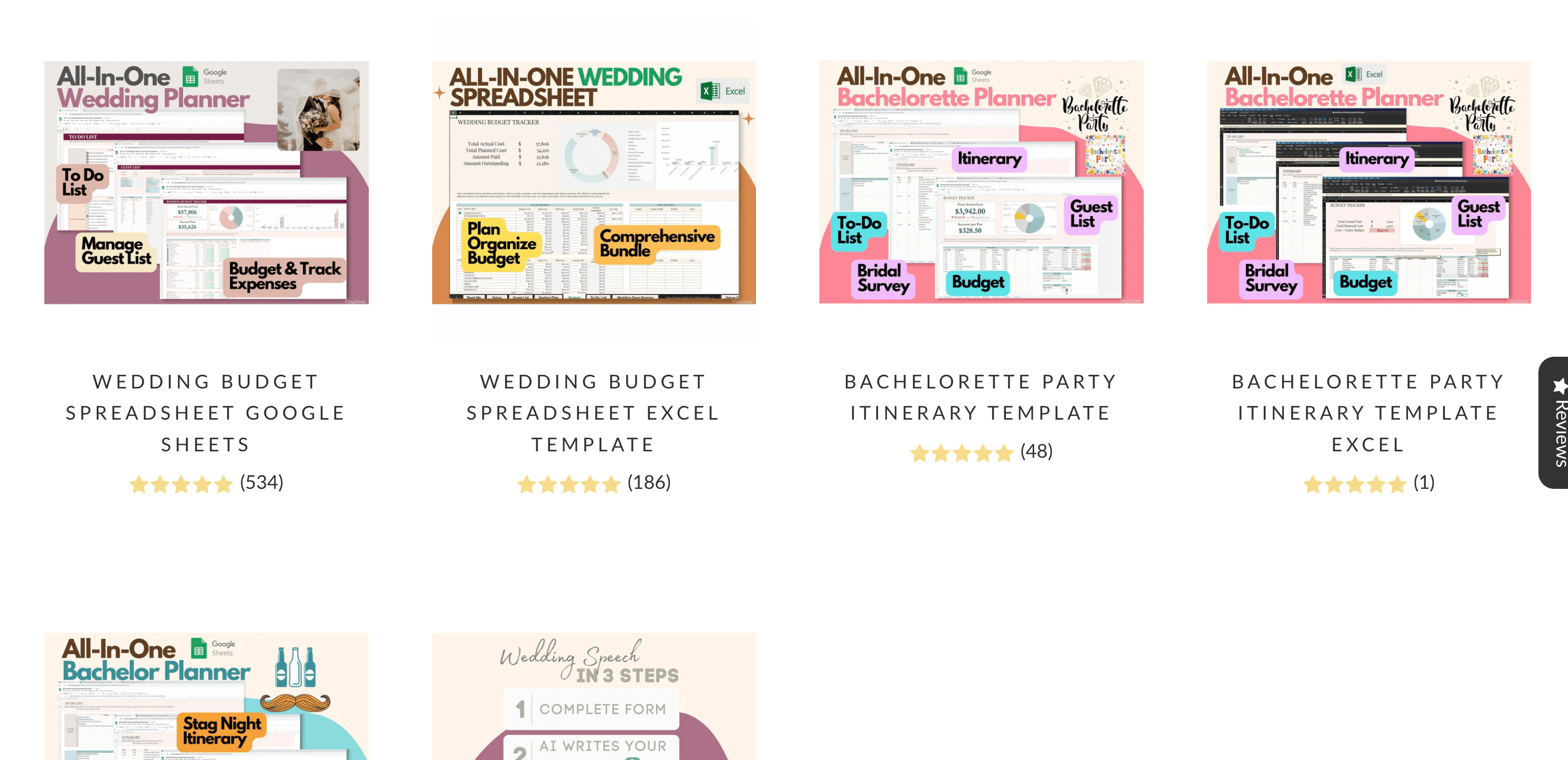 Wedding Planning & Budget Spreadsheet Templates screenshot 1