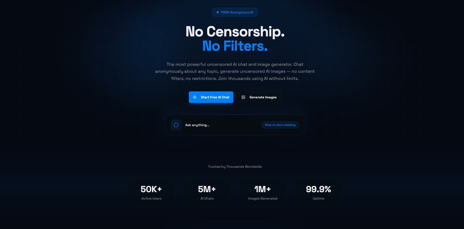NoFilterChat screenshot 1