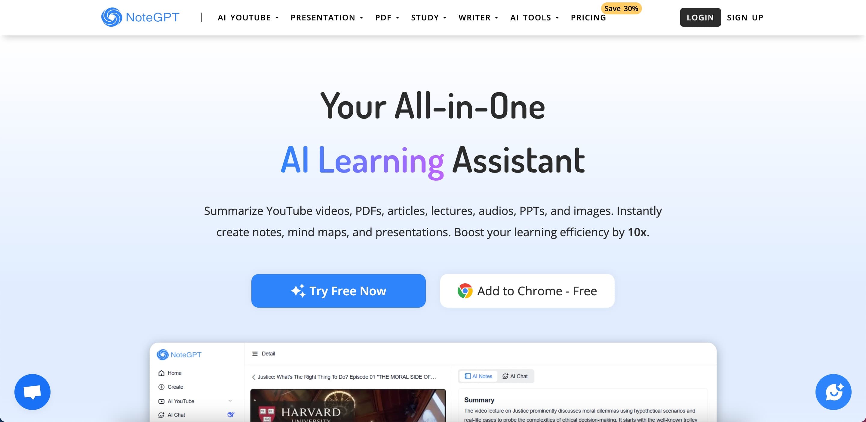 NoteGPT screenshot 1