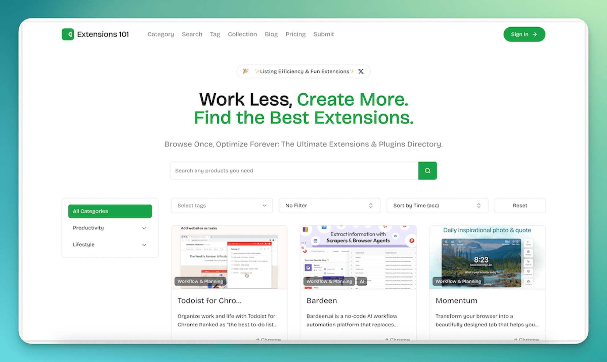 Extensions101 screenshot 1