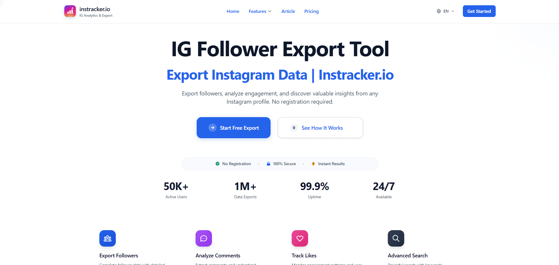 IG Follower Export Tool screenshot 1