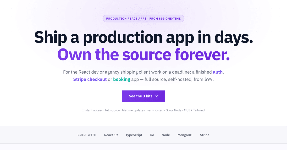 Full-Stack App Starter Kits screenshot 1