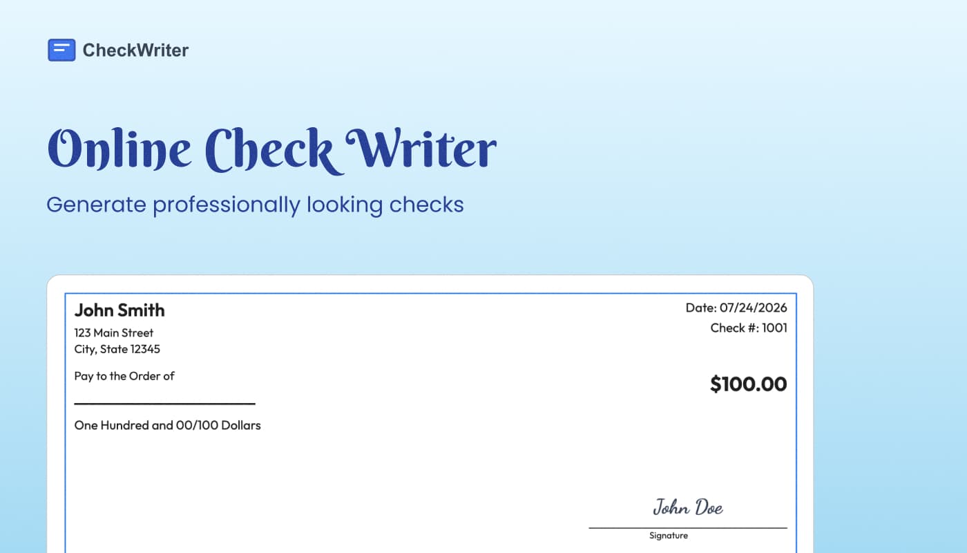 CheckWriter screenshot 1