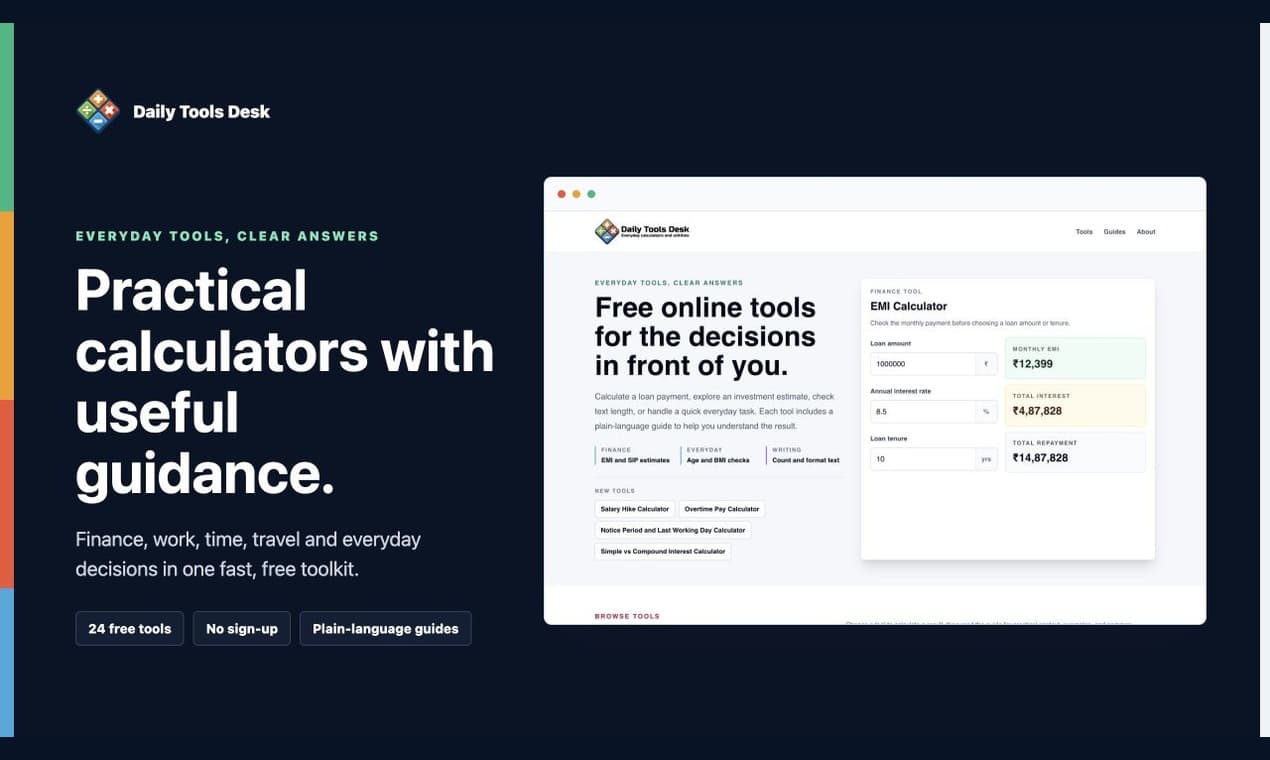 Daily Tools Desk screenshot 1