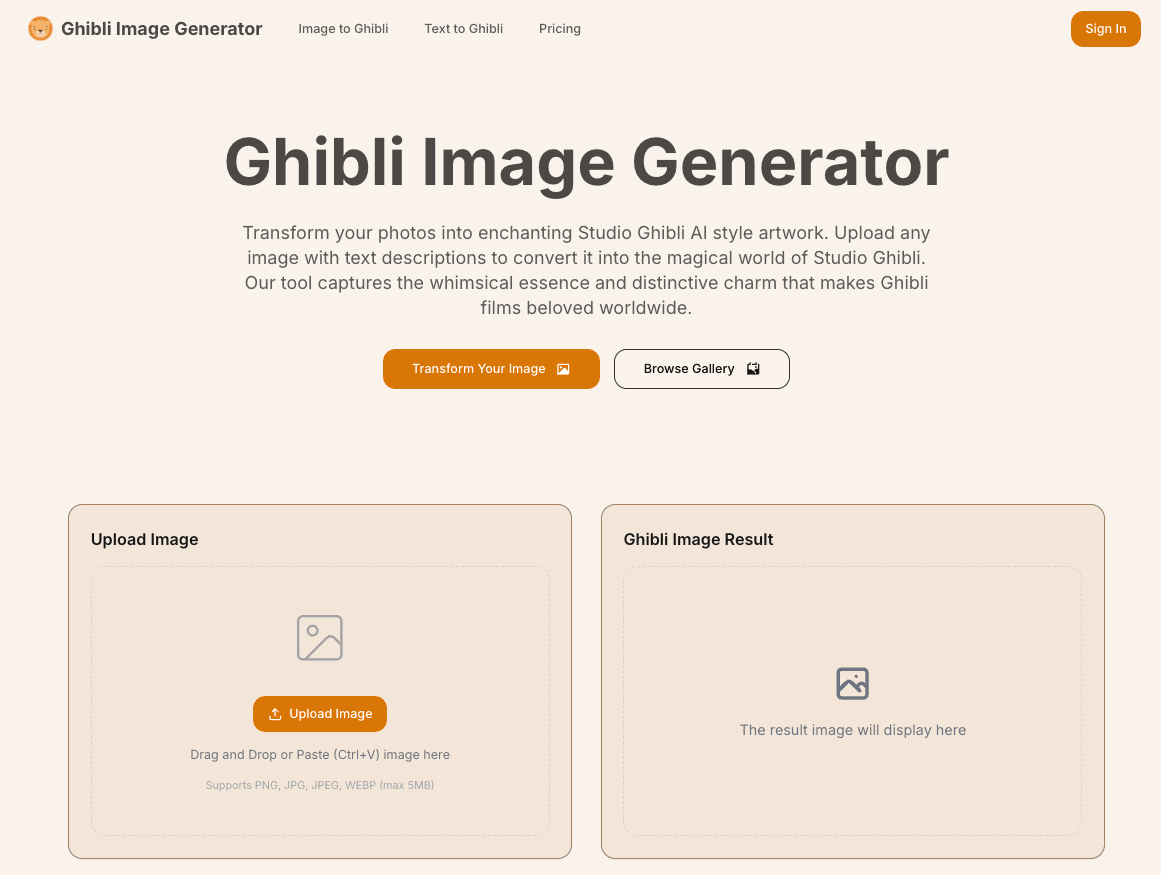 Ghibli AI Image Generator screenshot 1