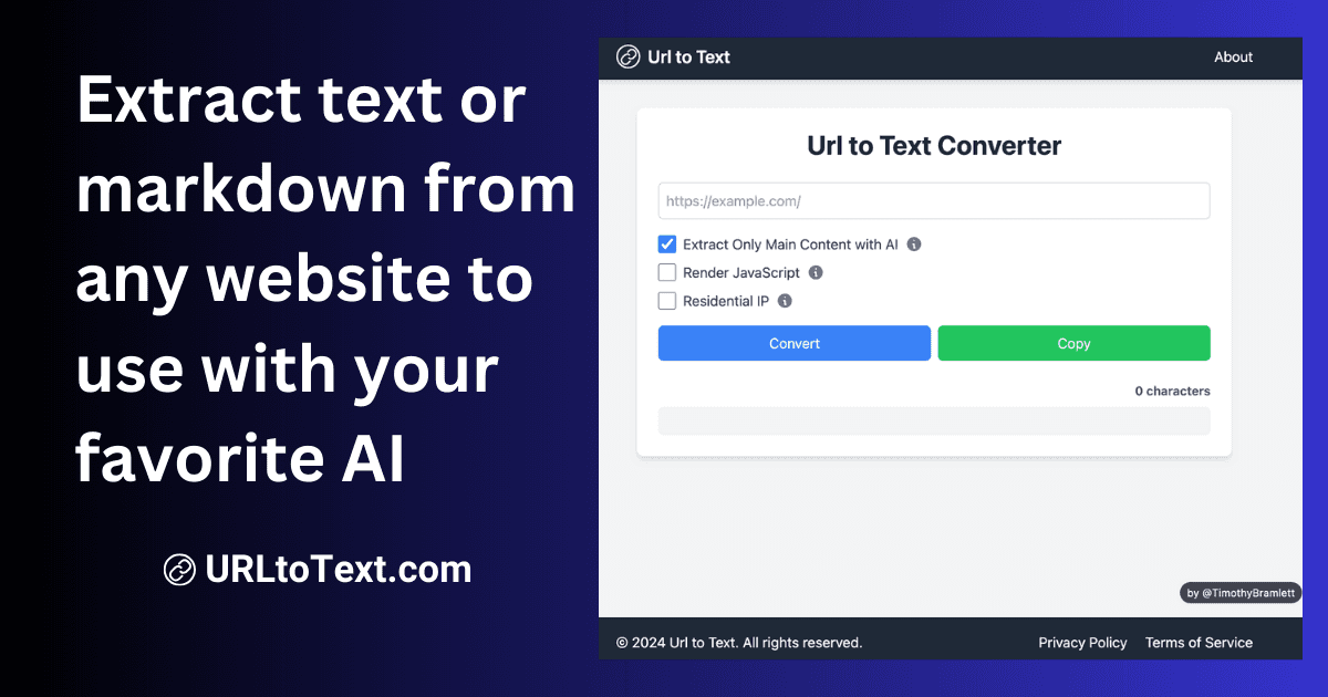 URLtoText screenshot 1