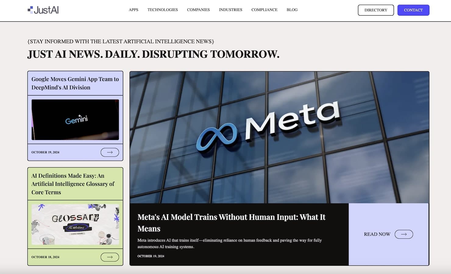 Just AI News screenshot 1