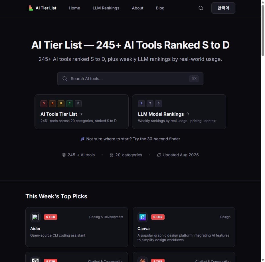 AI Tier List screenshot 1