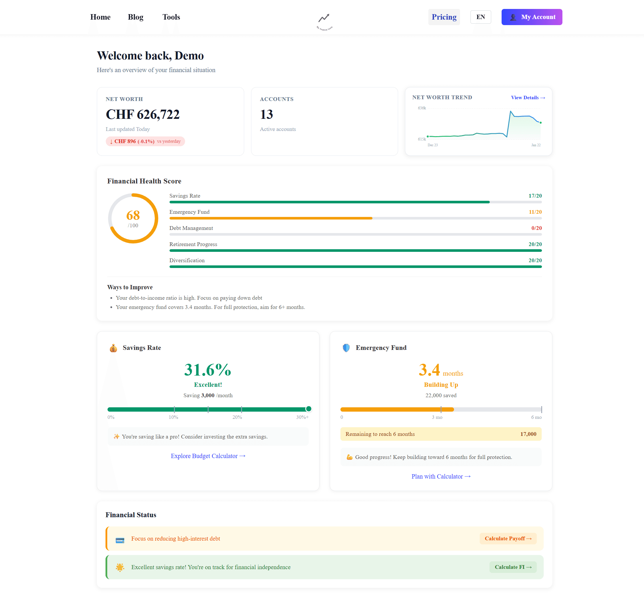 MyFinanceTools screenshot 1