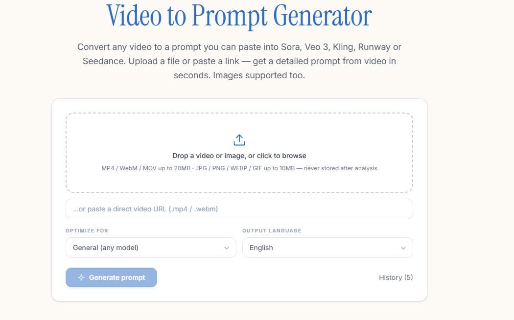 Video to Prompt Generator screenshot 1