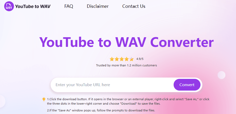 youtube to wav converter screenshot 1
