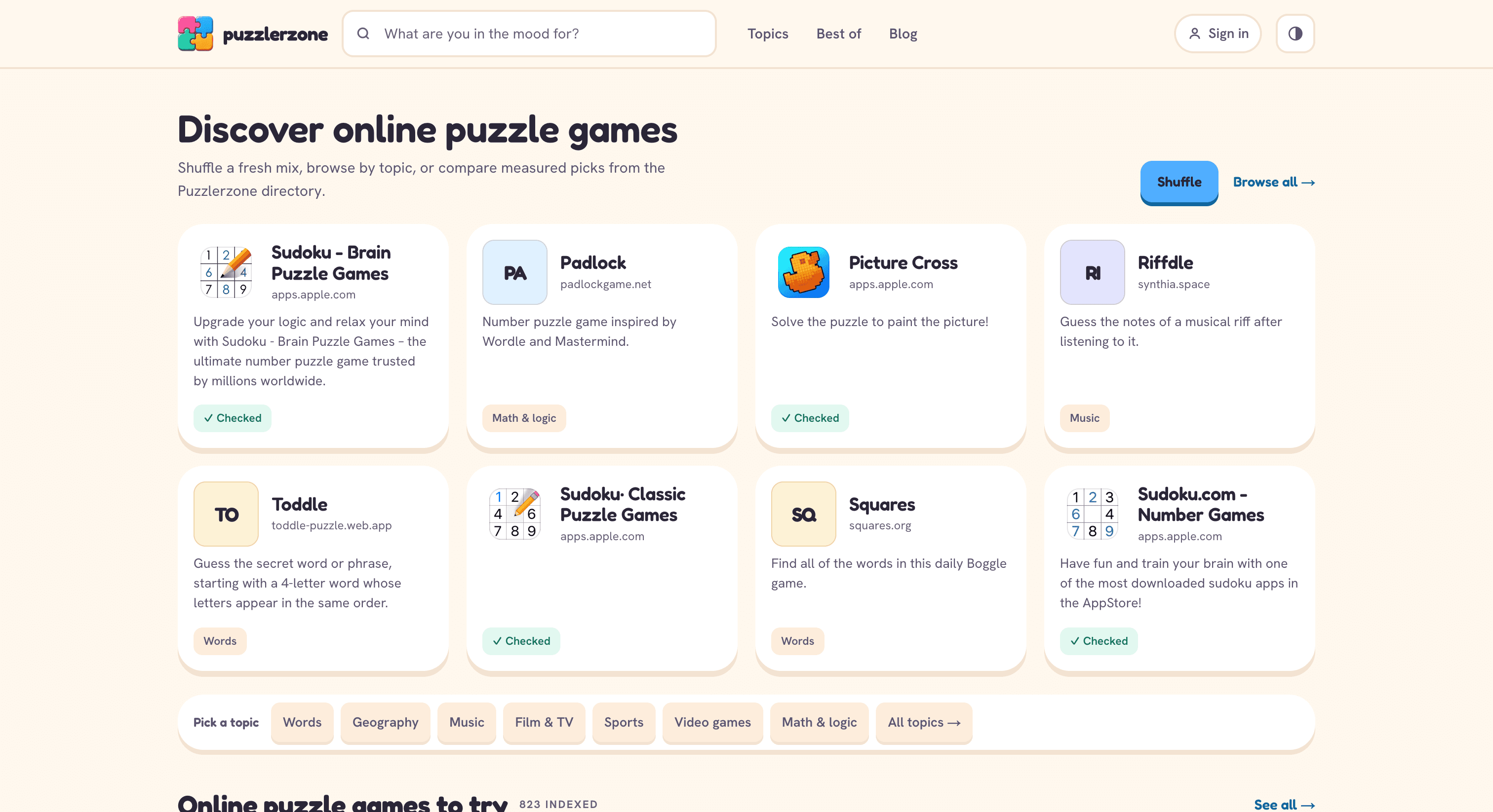 Puzzler Zone screenshot 1