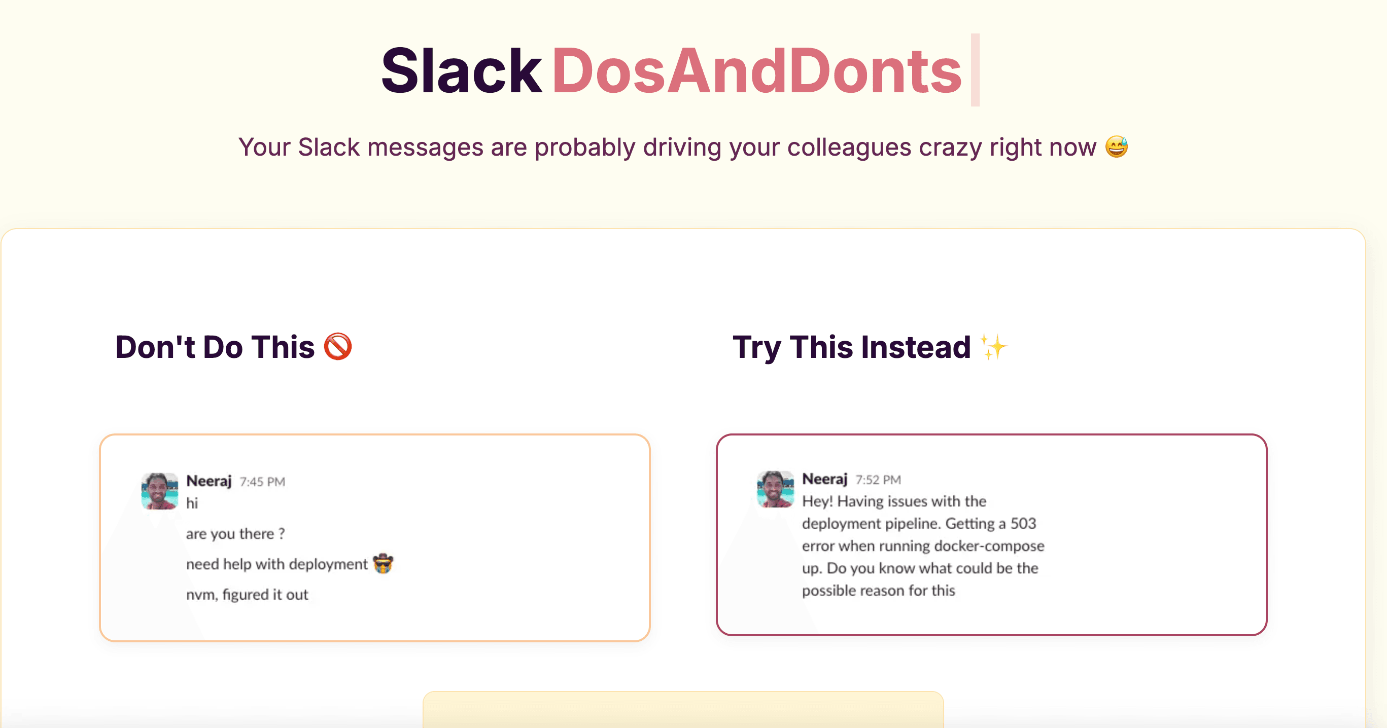 Slack Etiquette by Zivy screenshot 1