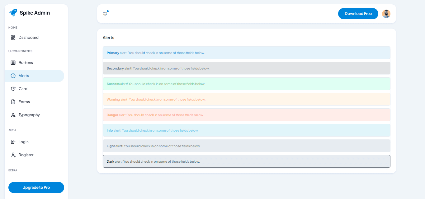 Spike Tailwind Admin Template screenshot 1