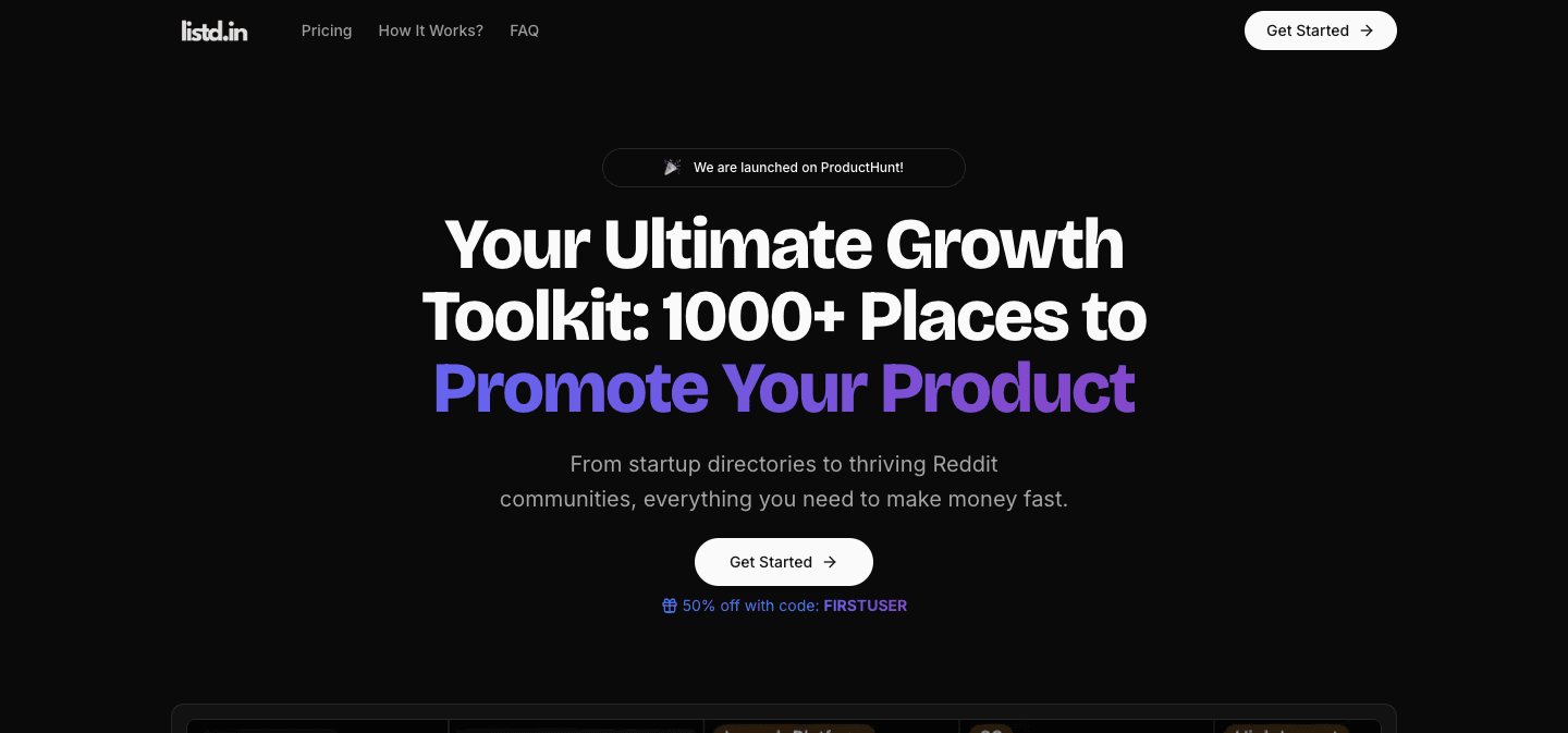 Listd.in screenshot 1