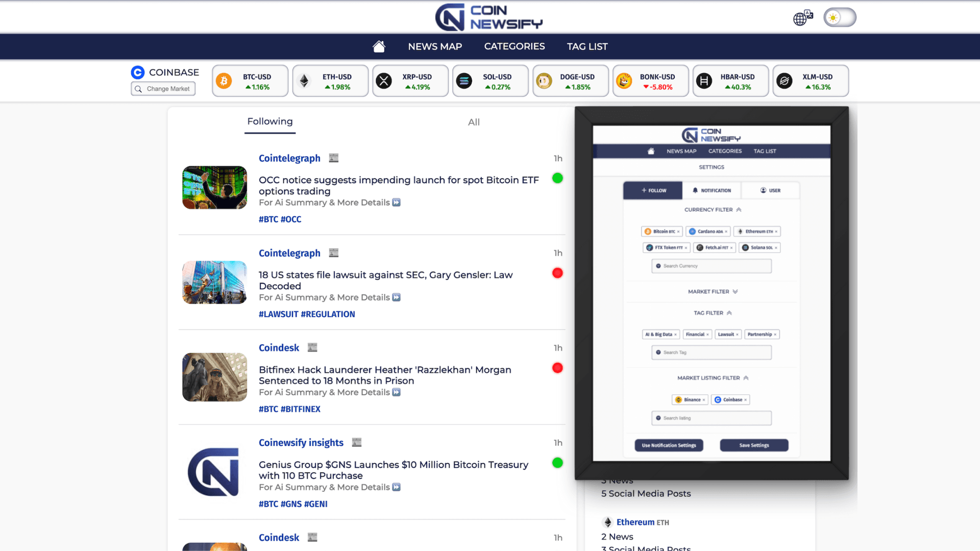 Coin Newsify screenshot 1