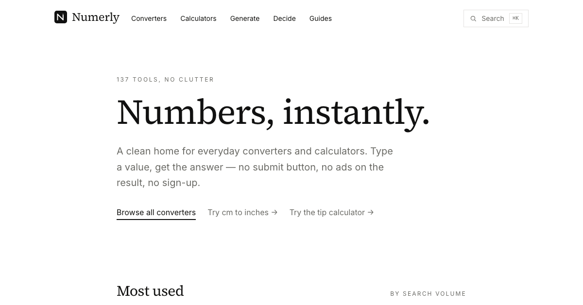 Numerly screenshot 1