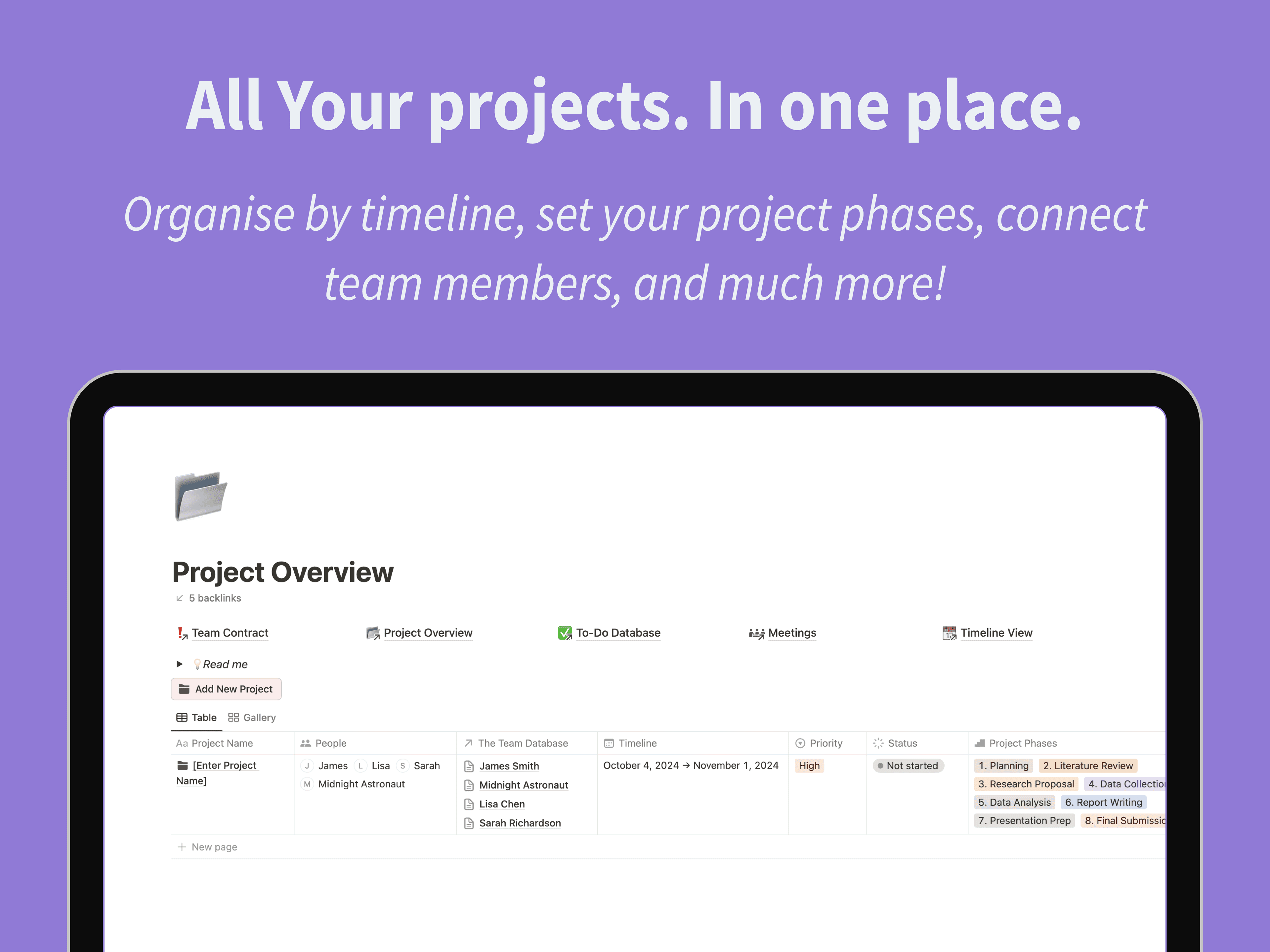 Notion Student Group Project Organiser screenshot 1