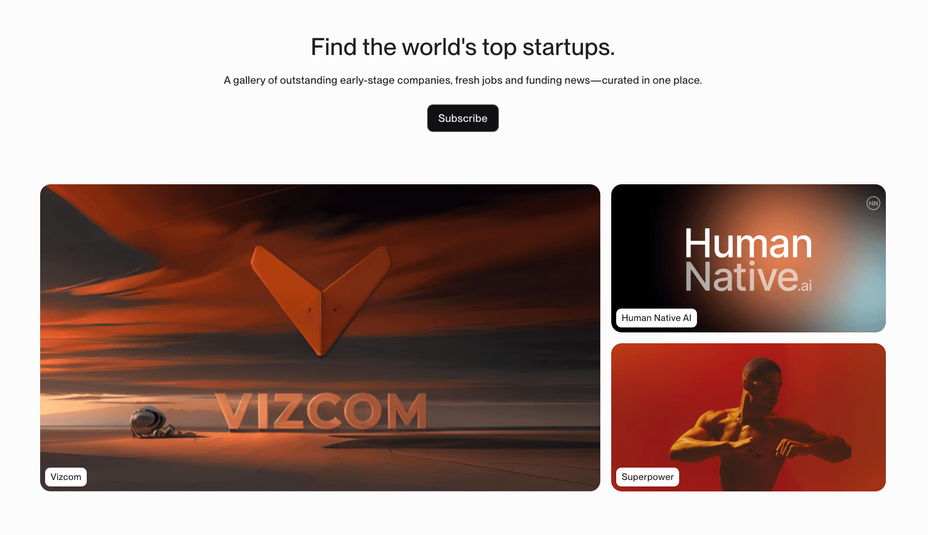 Startups Gallery screenshot 1