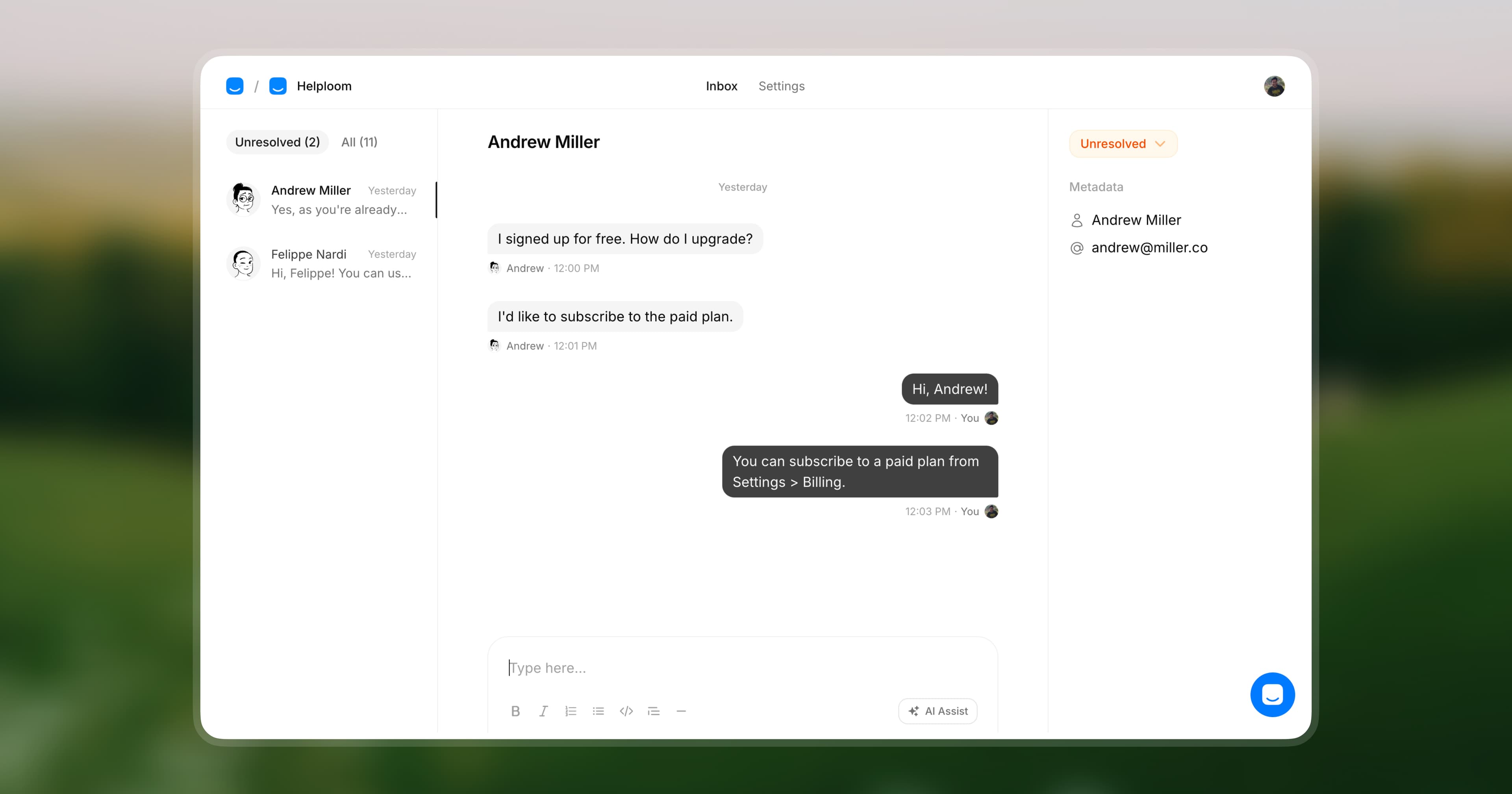 Helploom screenshot 1