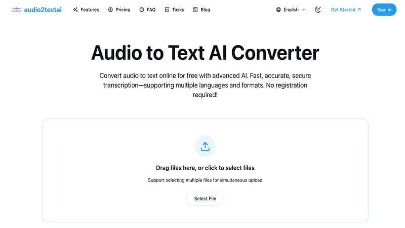 Audio to Text AI Converter screenshot 1