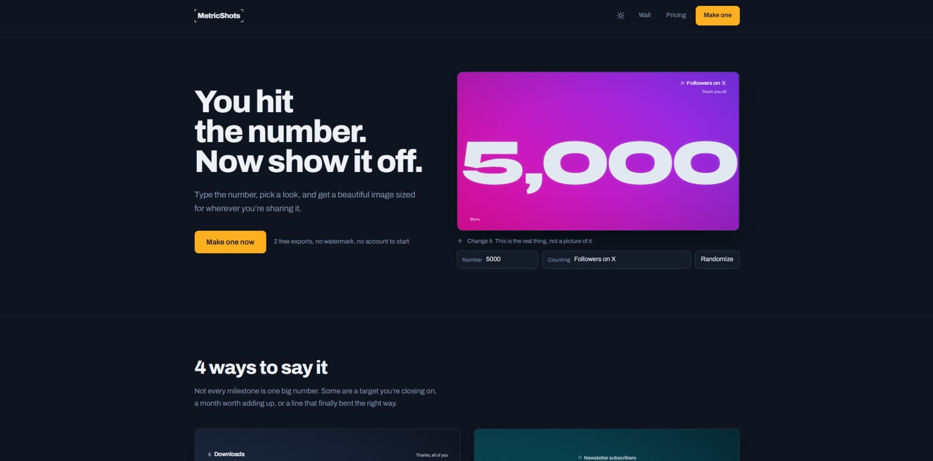 MetricShots screenshot 1