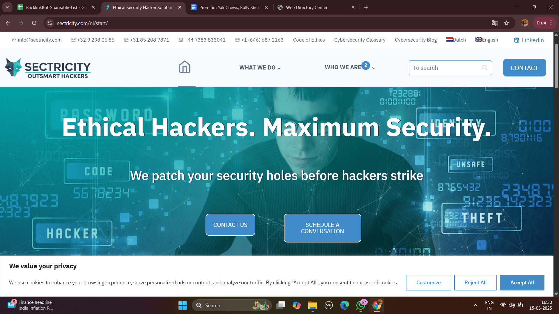 Sectricity RedSOC Platform screenshot 1