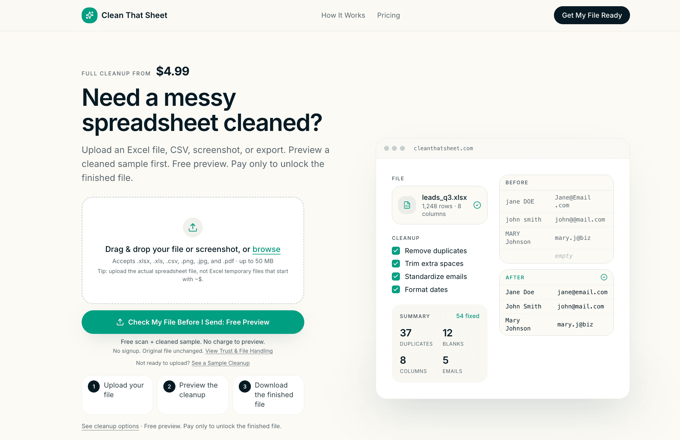 Clean That Sheet screenshot 1