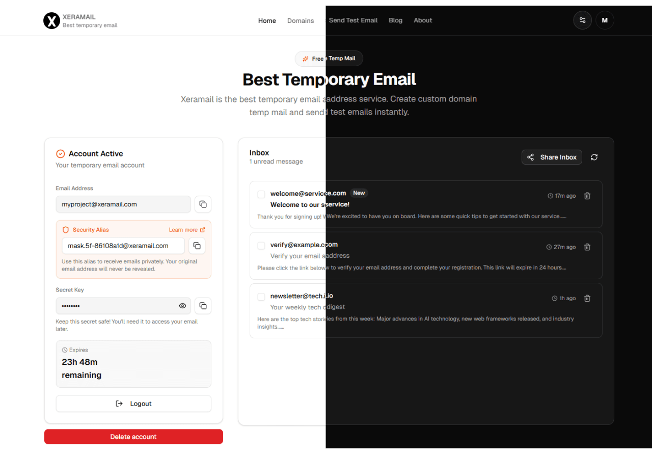 Xeramail screenshot 1