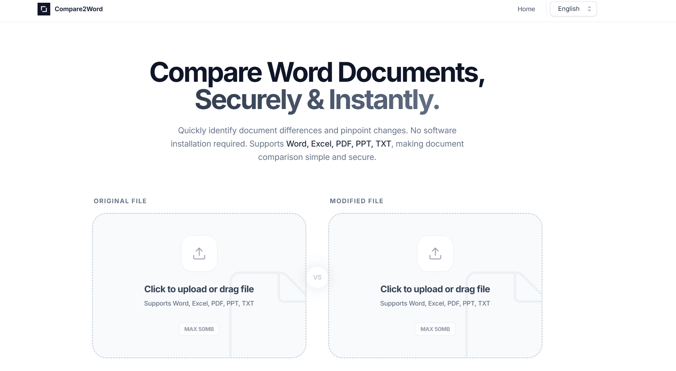 Compare2Word screenshot 1