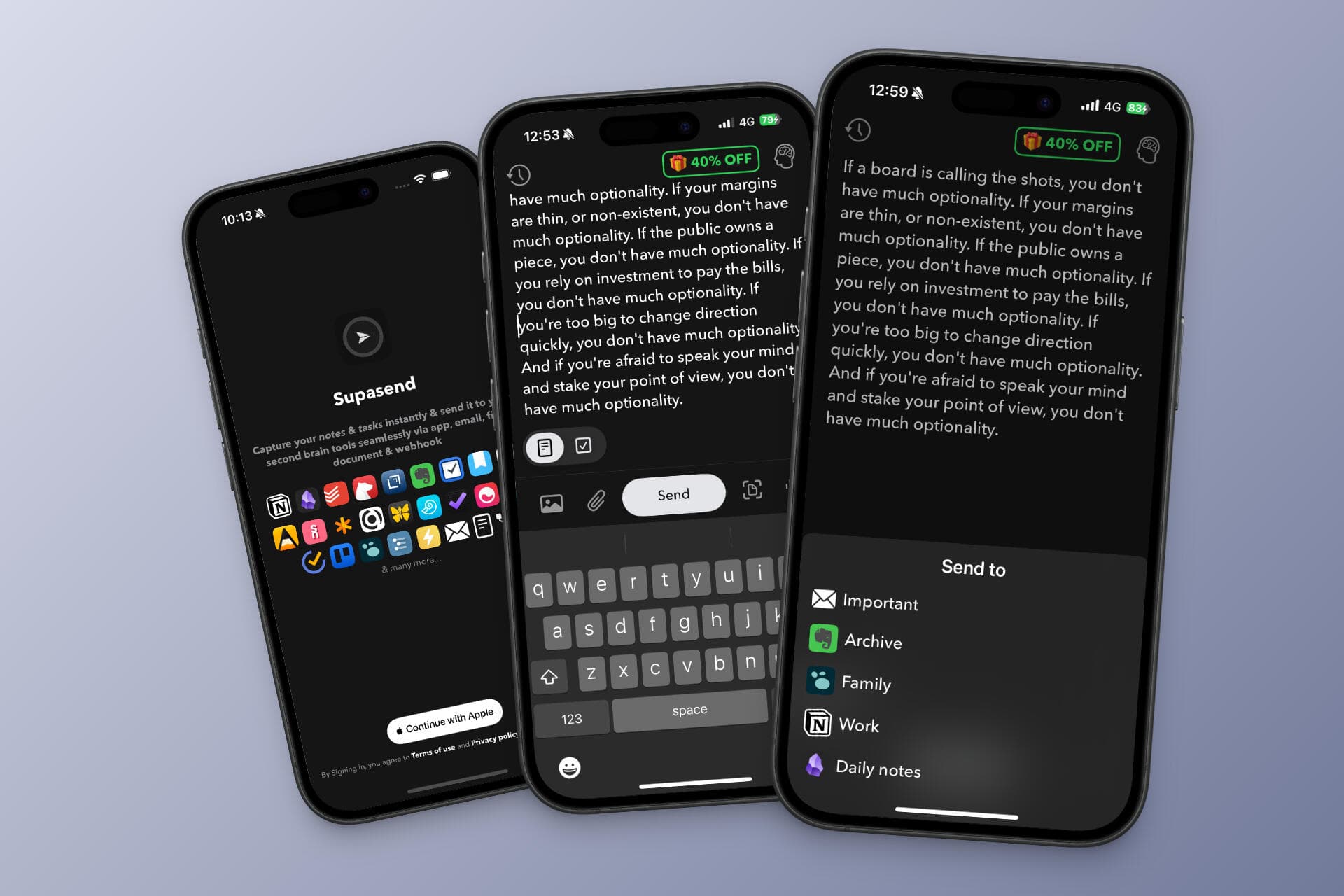 Supasend screenshot 1