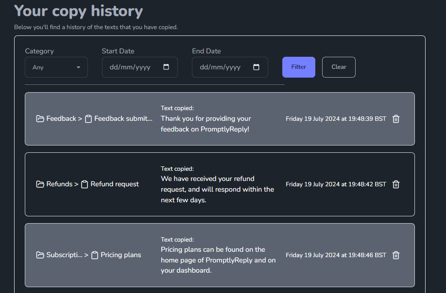 PromptlyReply screenshot 1