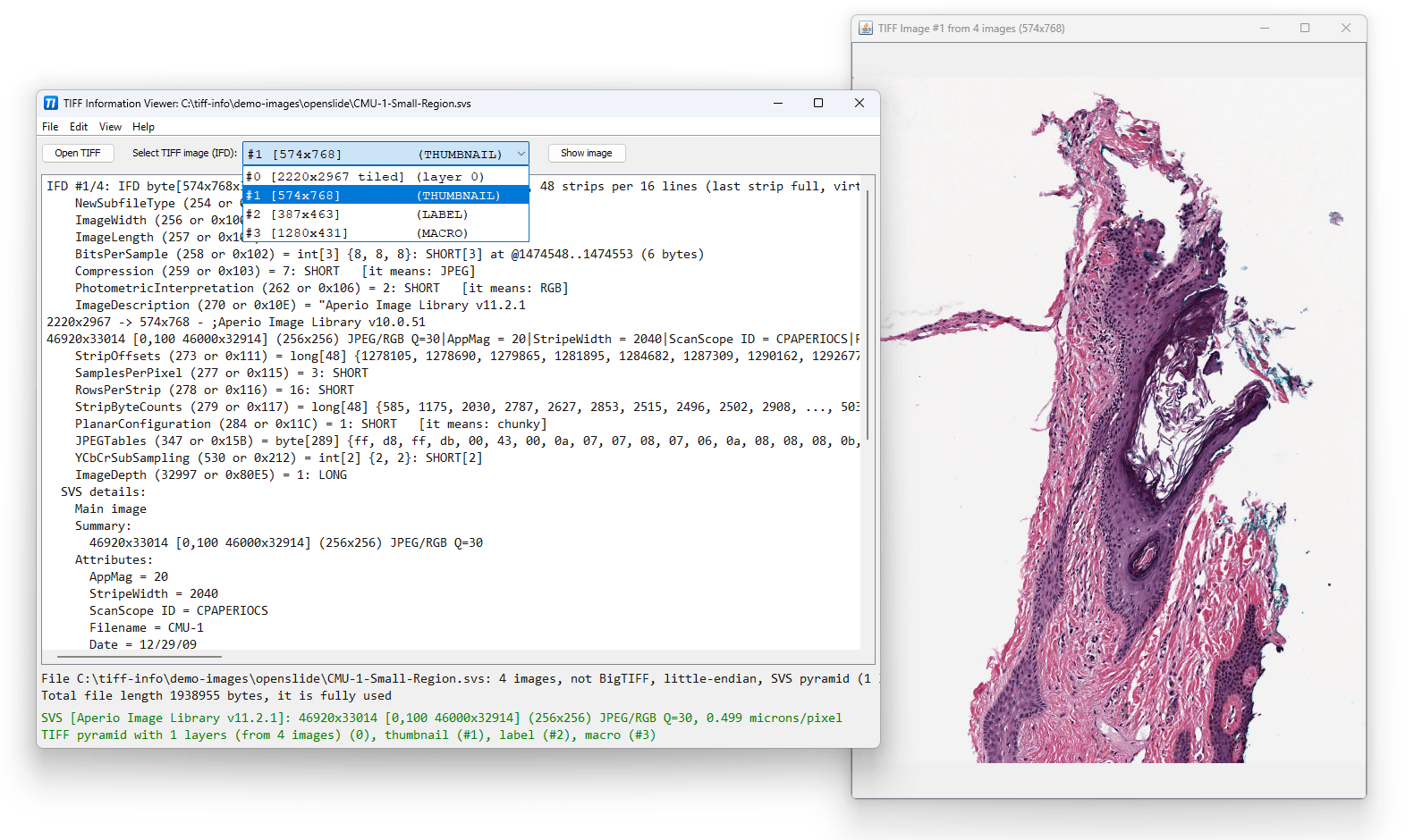 AlgART TIFF Information Viewer screenshot 1