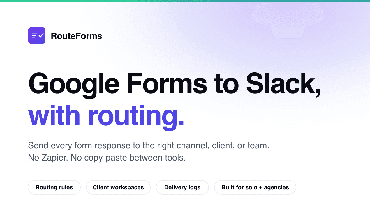 RouteForms screenshot 1