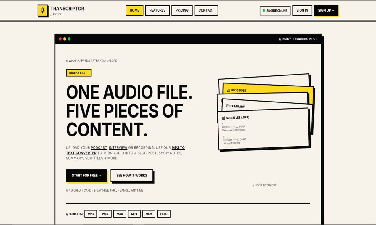 Transcriptor Pro screenshot 1