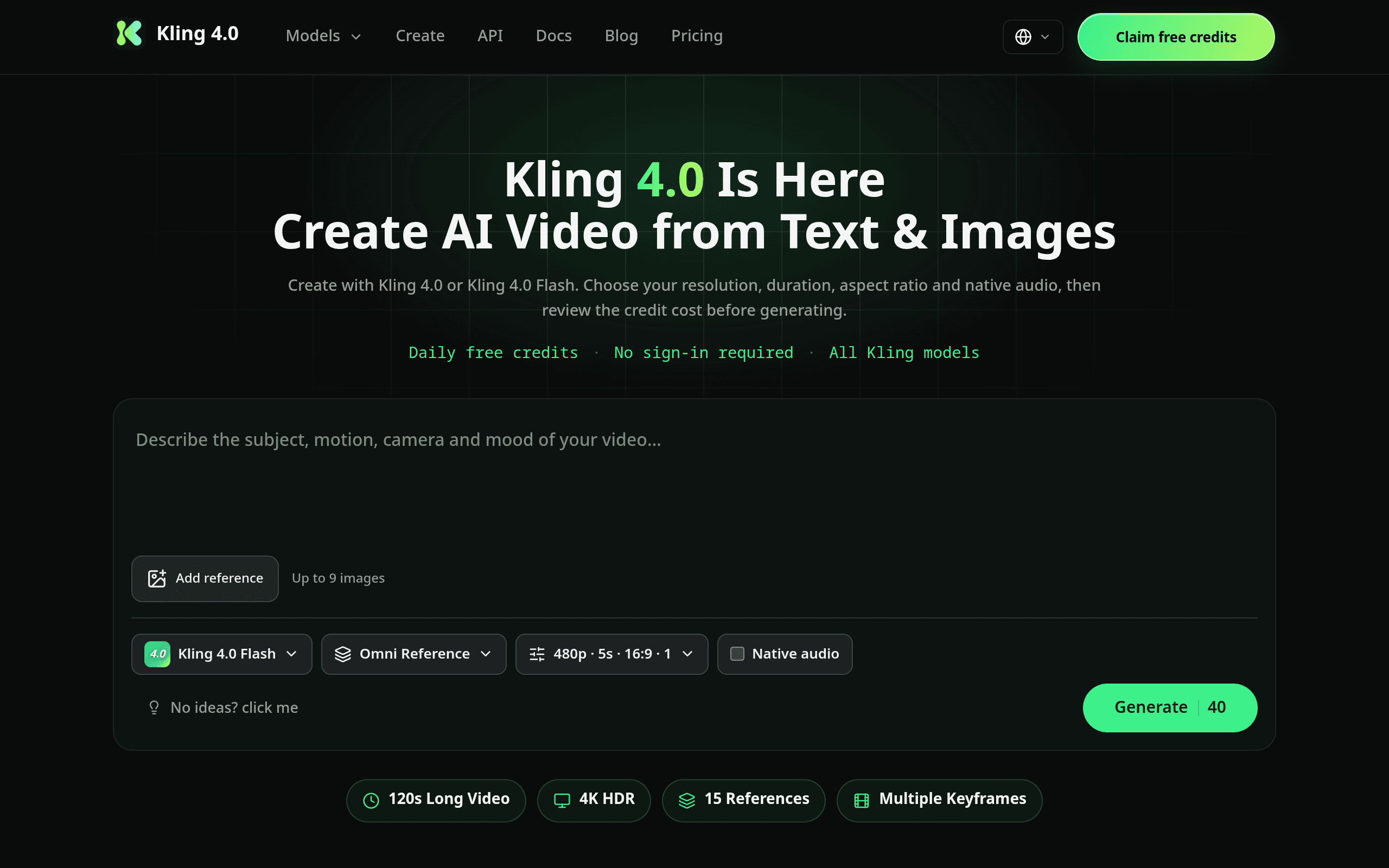 Kling 4.0 screenshot 1