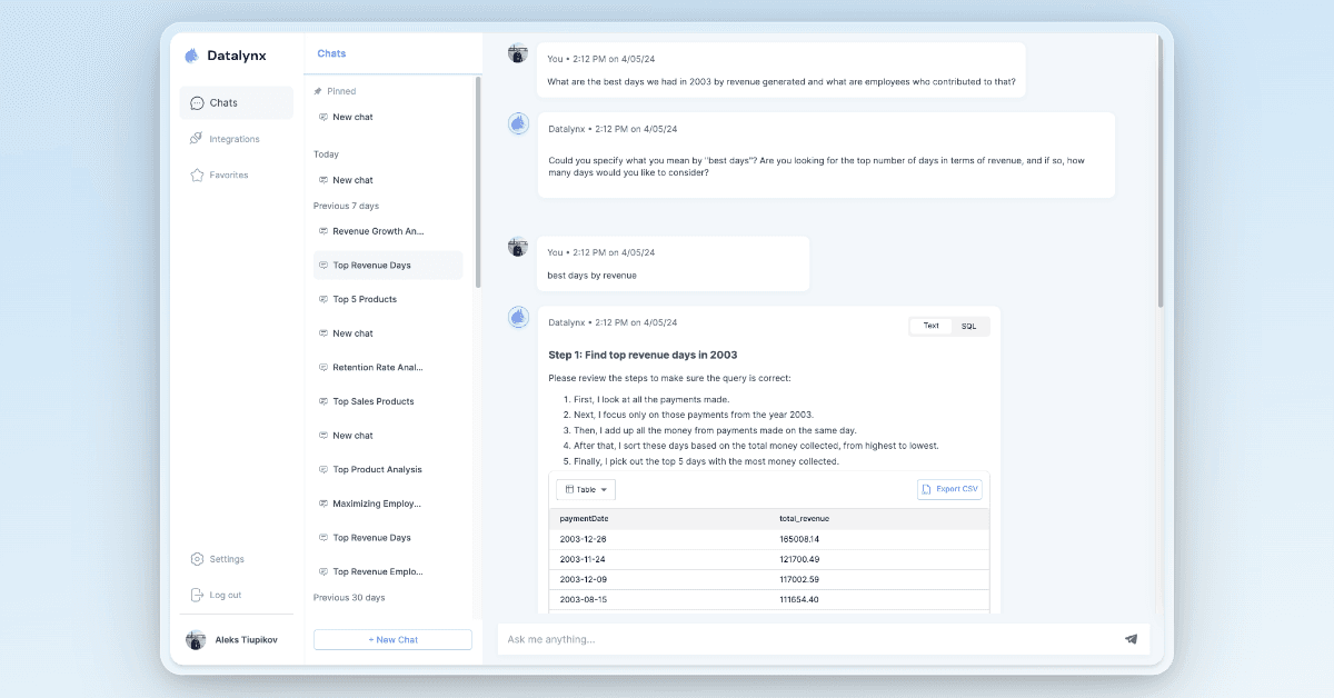 Datalynx screenshot 1